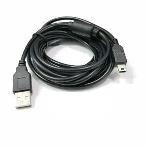 80/100cm USB 2.0 Male Plug To 5Pin Mini USB Charging Cable Adapter for Data Transmission, Black