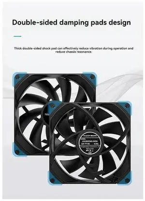 Teucer 12cm Chassis Fan PWM Control 1800rpm Silent Computer Case CPU Cooler Heatsink 12cm Cooling Fan White Rich