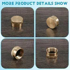 5 Pieces Solid Brass Refill Cap 1 LB Propane Bottle Cap Gas Tank Cylinder Sealed Cap Protect Cap for Outdoor Stove Rich