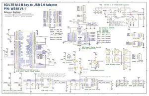 M.2 B-Key WWAN 5G Iot Card Slot To USB Tyep-C 4G LTE 5G Module Adapter Card Support 2230/3042/3052
