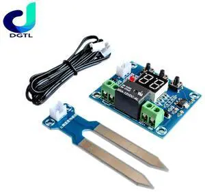 XH-M214 12V Soil Humidity Sensor Controller Irrigation System Automatic Watering Module Digital Display Humidity Controller Red