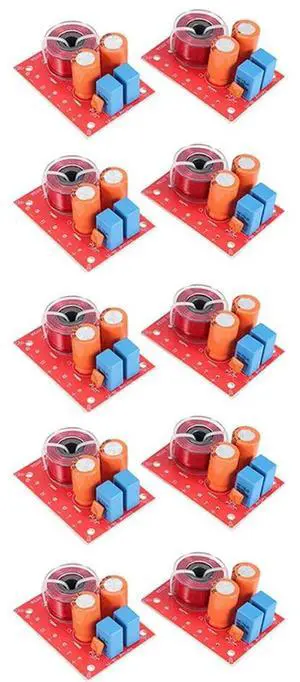 10Pcs 2 Way 80W Diy Speaker Filter Circuit Treble Bass Frequency Divider Home Theater Hifi Stereo Audio Crossover Filter