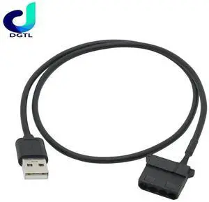1PC USB to Molex 4 Pin PC Computer Cooling Fan Connector Cable Adapter Cord