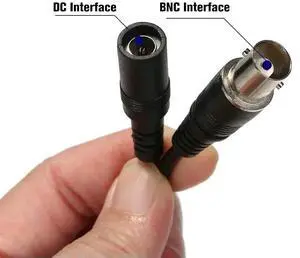 60cm 5 Pin Analog BNC Video Cable, DC Jack Female Cord, F Video Power Lead Wire for Analog CCTV Camera PCB Board, 2/5PCS/Lot
