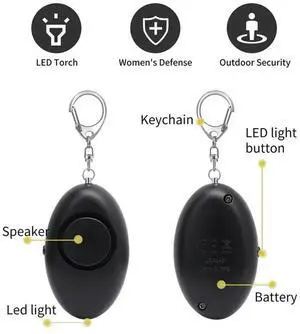 Personal Safety Emergency Alarm Anti - wolf Self Defense Alarm Scream Loud 120dB Keychain for Girl Women Security Protect