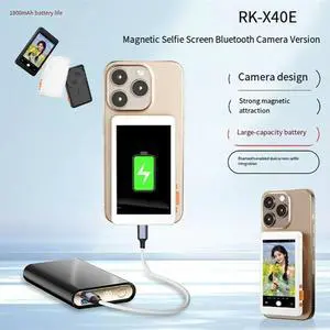 Magnetic Phone Monitor Screen For Selfie Vlog Live Stream White For Android