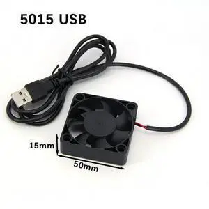 DC 5015 5V 5 volt USB 5cm CPU Cooler Cooling 50MM Small Exhaust Fan for 3D Printer 50x50x15mm sleeve bearing for PC