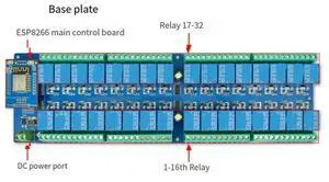 DC24V ESP-12F ESP8266 Development Board 32 Channel Relay Module For Home Applications Secondary Development Board