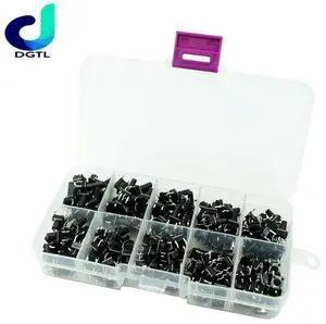 10 models 200pcs 6*6 Tact Switch Tactile Push Button Switch Kit, Height: 4.3MM~13MM DIP 4P micro switch 6x6 Key switch