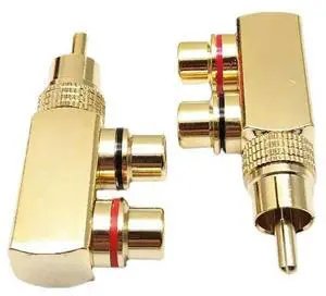 1pcs Gold Plated 1 RCA Male to 2 way dual Female RCa F connector AV Audio Splitter Plug RCA Adapter 1pcs Gold Plated 1 RCA Male to 2 way dual Female RCa F connector AV Audio Splitter Plug RCA Adapter