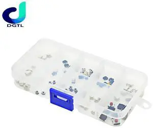 250Pcs 10-Types Tactile Push Button Switch Car Remote Control Keys Button Touch Microswitch