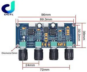 XH-A901 NE5532 Tone Board preamp Pre-amp With treble bass volume adjustment pre-amplifier Tone Controller For amplifier Board