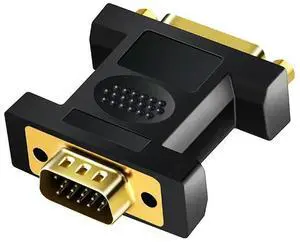 1080 Gold Plated DVI To VGA Adapter, VGA Male To DVI 24+5 Pin Female Converter, For Computer PC Laptop