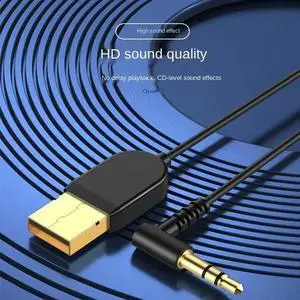 3.5mm Jack Car AUX Audio Bluetooth 5.0 Wireless Dongle USB Transmitter 5.0 Hands - free Stereo Music BT Mic Adapter