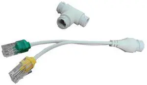 POE Splitter Adapter Ethernet one network cable two camera Splitter Combiner Connector converter POE switch