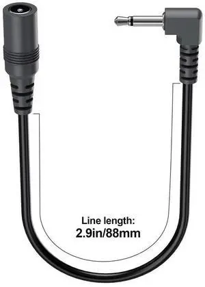 5.5mm x 2.1mm to 3.5mm 1/8" Power Supply Converter Cable DC Line for Guitar Effects Electro Harmonix EH DOD Pedals Positive Tip