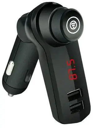 Car FM Transmitter, Car Mp3 Player, Bluetooth Receiver, Bluetooth Hands - free Call, Car Charger, USB2.0, Black