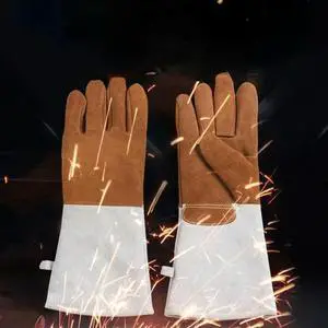 Cowhide Electric Welding Labor Protection Anti Scalding Wear Resistant Gloves