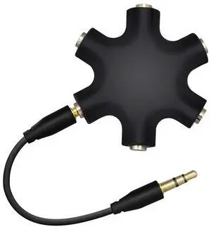 3.5mm Stereo Headset Headphone Earphone Extension Audio Hub Splitter Adapter 1 Male to 2 3 4 5 Female Audio Cable