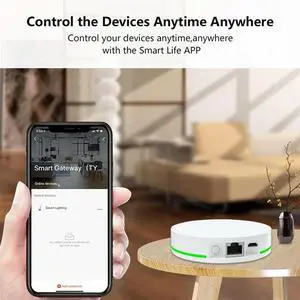 Tuya Zigbee 3.0 Gateway Hub Home Bridge Remote Control Automation Device With Network Wire For Alexa Google