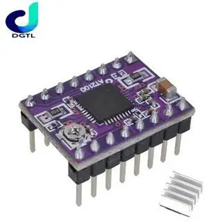AT2100 Stepstick Stepper Motor Driver Module instead TMC2100 TMC2208 With Heat Sink Super Silent For 3D Printing Motherboard