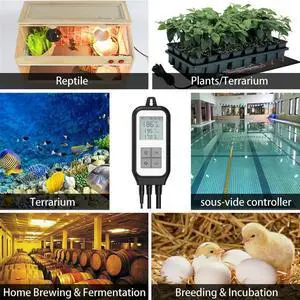 Tuya Digital Temperature Controller Socket Thermostat Heater Plug For Aquarium Greenhouse Voice Control EU Plug