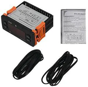 ETC-974 Mini Temperature Controller Refrigerator Thermostat Regulator Thermoregulator Thermocouple NTC Dual Sensor