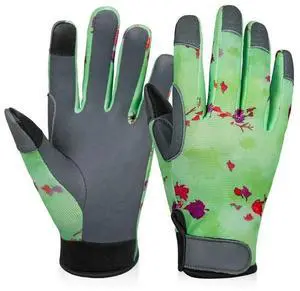 Leather Gardening Gloves for Men and Women Protective Work Breathable Resistant Gloves for Garden Yard Working