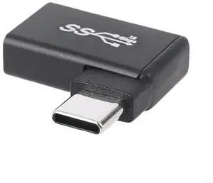 Aluminum Adapter USB A Female to 90 Degree 3.1 Type C Male Converter Fit for phone Tablet Flash Drives Keyboard