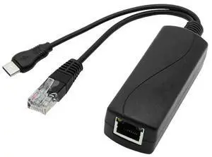 48V to 5V USB Type-C POE power supply Splitter POE USB Over Ethernet 48V To 5V Tpye-C POE RJ45 Female for raspberry E1