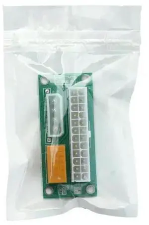 24 - Pin Dual PSU Power Synchronous Start Extender Cable Card Adapter for BTC Miner Machine, 1pcs PC Desktop ATX