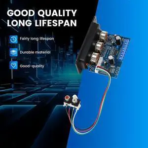 2.1 Channel Digital Power Amplifier Board+AUX Audio Cable 2X25w+50W BT5.0 Subwoofer Class D Amplifier Board DC12-20V