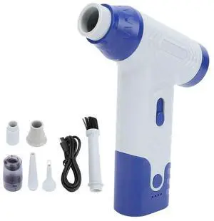 Portable Stepless Speed Duster Mini Handheld Fan Rechargeable Turbo Fan For Deep Cleaning And Dust Removal White