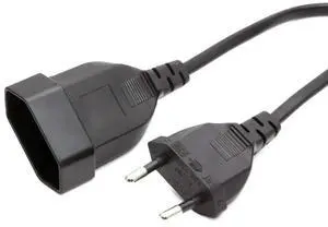 European Standard Extension Cable, European Two Plug, Male and Female Plug, 2 Core 0.75 Power Cord