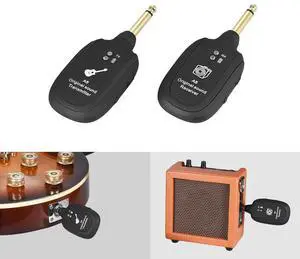Guitar Wireless System 20Hz-20KHz Acoustic Transmission Rechargeable Transmitter Receiver for Electric Guitar Bass Rich