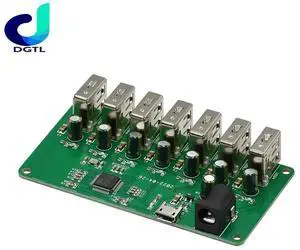 USB HUB Splitter 1 to 7 Port USB Hub Seven Port USB Splitter Module with Power Supply USB 2.0 Expansion USB HUB Splitter 1 to 7 Port USB Hub Seven Port USB Splitter Module with Power Supply USB 2.0 Expansion