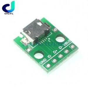 100pcs MICRO USB to DIP Adapter 5pin female connector B type pcb converter 100pcs MICRO USB to DIP Adapter 5pin female connector B type pcb converter