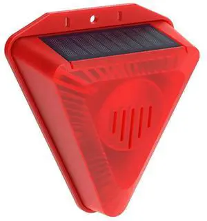 Solar Outdoor Alarm LED Flashing Warning Strobe Light 129 Decibels Dog Barking Sound Security Siren For Home Villa Farm Barn