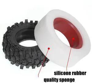 For 1/8 1/10 RC Crawler Car 4Pcs 132Mm 2.6" Rubber Tire Tyre Axle Wheel Set For SCX10 Wraith RR10 Capra TRAXXAS TRX4