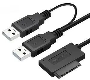 7+6Pin SATA To USB2.0 Easy Drive Cable, USB To SATA 13P, Notebook Optical Drive Cable