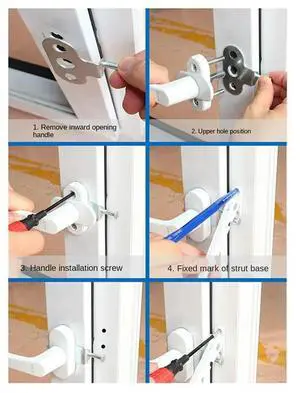 3X Window Limiter Latch Position Stopper Casement Wind Brace Home Security Door Sash Lock Child Safety