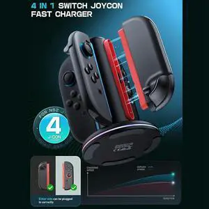 Charger Dock For Switch 2 Charger Stand Dock For Switch 2 Type-C Power&9 RGB Light Modes Controller Stand Fast Cha Charger Dock For Switch 2 Charger Stand Dock For Switch 2 Type-C Power&9 RGB Light Modes Controller Stand Fast Cha