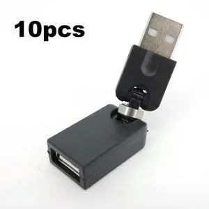 10pcs Flexible Twist Angle 360 Degree Rotating USB A 2.0 male to female Adapter Converter for cable extension connector
