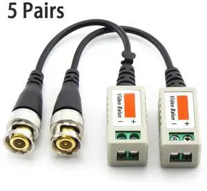10pairs (20pcs) 3000FT Distance UTP Video Balun Twisted CCTV Balun Passive Transceivers BNC Cable Cat5 CCTV camera Adapter L19