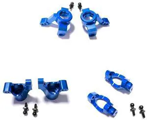 l Upgrade Parts Kit Caster Block Steering Blocks Suspension Arm For Traxxas Latrax Teton 1/18 RC Car Blue Replacem