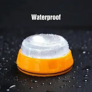 Car Emergency Strobe Light LED Waterproof Flashing Yellow Beacon Lights with Magnet V16 Powered Lamp Safety For Roadside