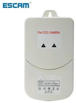 Professional waterproof surveillance camera power supply AC100 - 240V DC12V 2000mA outdoor camera power adapter