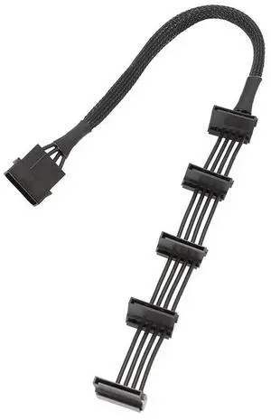 4Pin IDE Molex To 5 15Pin SATA Power Cable for Hard Drive HDD SSD, PC Server DIY Supply Splitter Cord, High Speed 4Pin IDE Molex To 5 15Pin SATA Power Cable for Hard Drive HDD SSD, PC Server DIY Supply Splitter Cord, High Speed