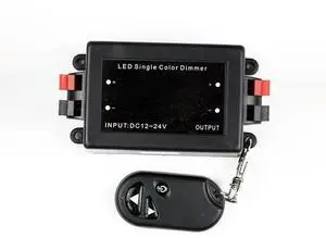 12V 24V DC 8A Wireless LED Single Color Dimmer Switch Controller 3 Key RF Remote Control Without
