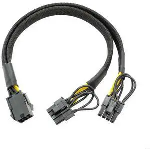 GPU PCIe 6Pin Female to 2X 8Pin (6+2) Male PCIExpress Graphics Card Power Adapter 6P PCIE Extension Splitter Cable
